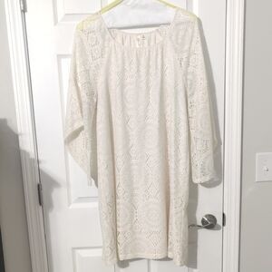 Stylish Cream Lace Dress